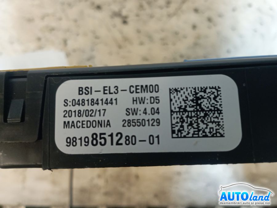 Panou Sigurante (tablou) OPEL Crossland X 2017-2020 Cod 9819851280