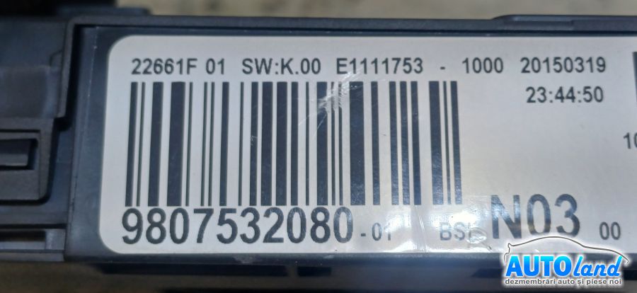 Panou Sigurante (tablou) PEUGEOT 2008 2013-2026 Cod 9807532080