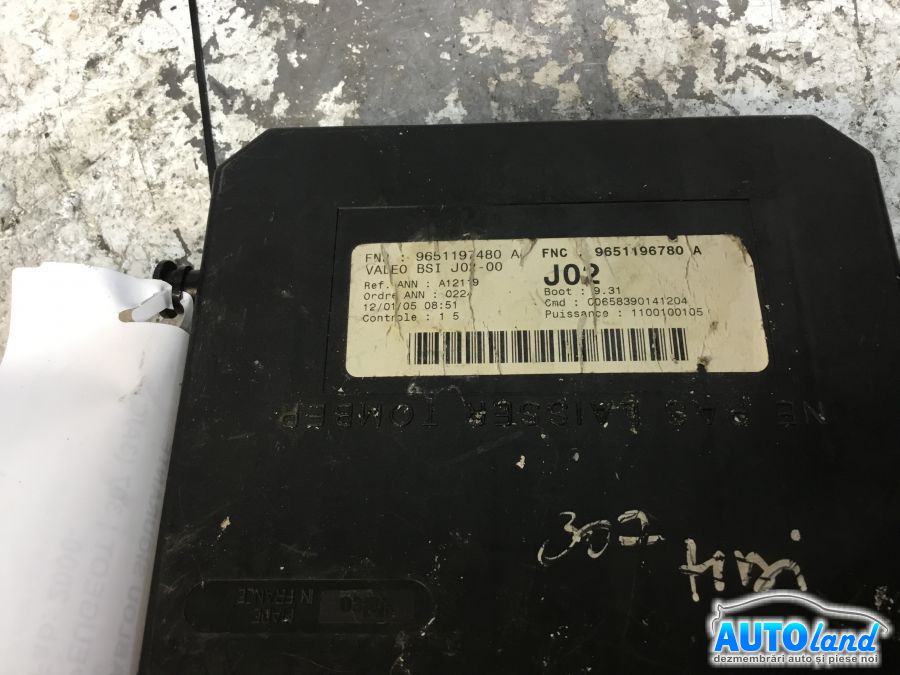 Panou sigurante (tablou) PEUGEOT 307 (3A/C) 2000-2025 Cod 9651196780