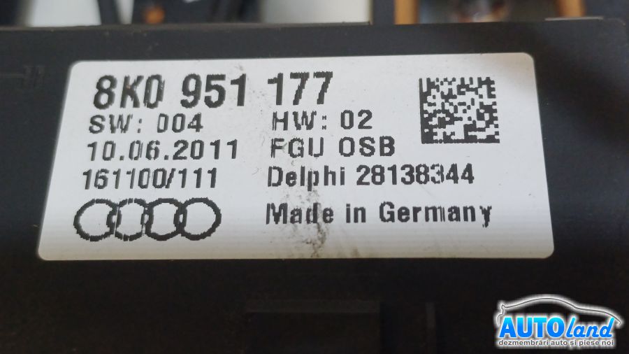 Plafoniera AUDI A4 (8K2) 2007-2025 Cod 8K0951177