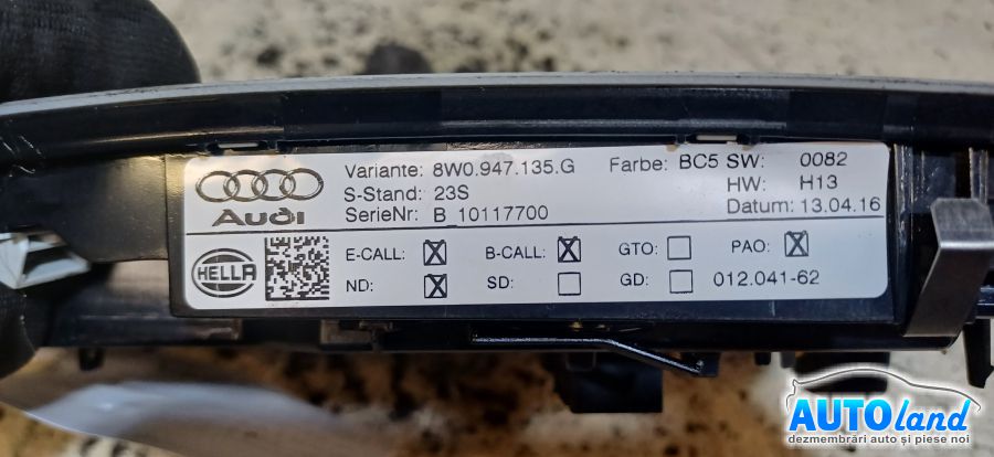 Plafoniera AUDI A4 Avant (B9 8W) 2015-2018 Cod 8W0947135G