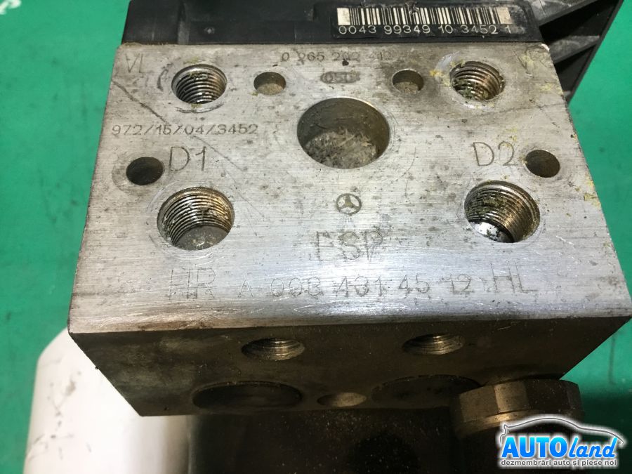 Pompa ABS MERCEDES-BENZ A-CLASS (W168) 1997-2004 Cod A0034314512