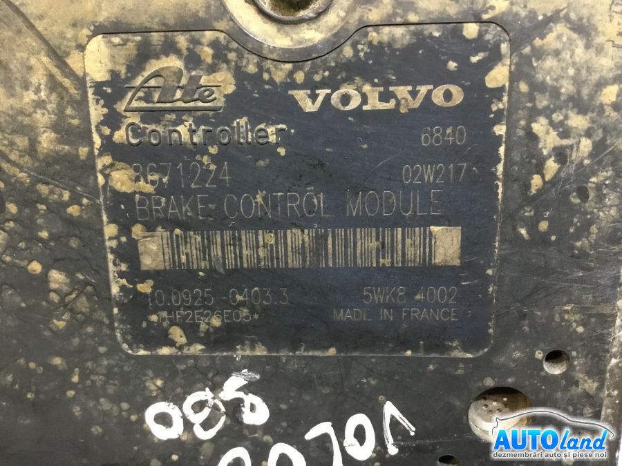 Pompa ABS VOLVO S60 2000-2025 Cod P08671223