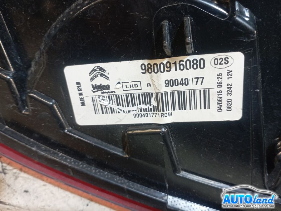 Stop Spate Dreapta CITROEN C4 Cactus hatchback 2014-2026 Cod 9800916080