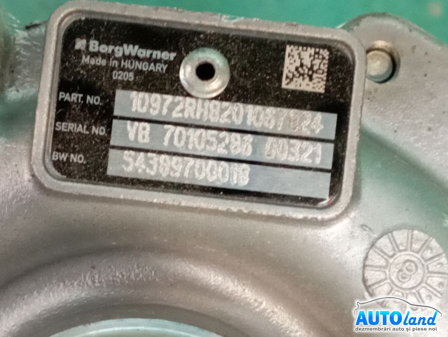 Turbo NISSAN QASHQAI (J10,JJ10) 2007-2025 Cod 54389880018