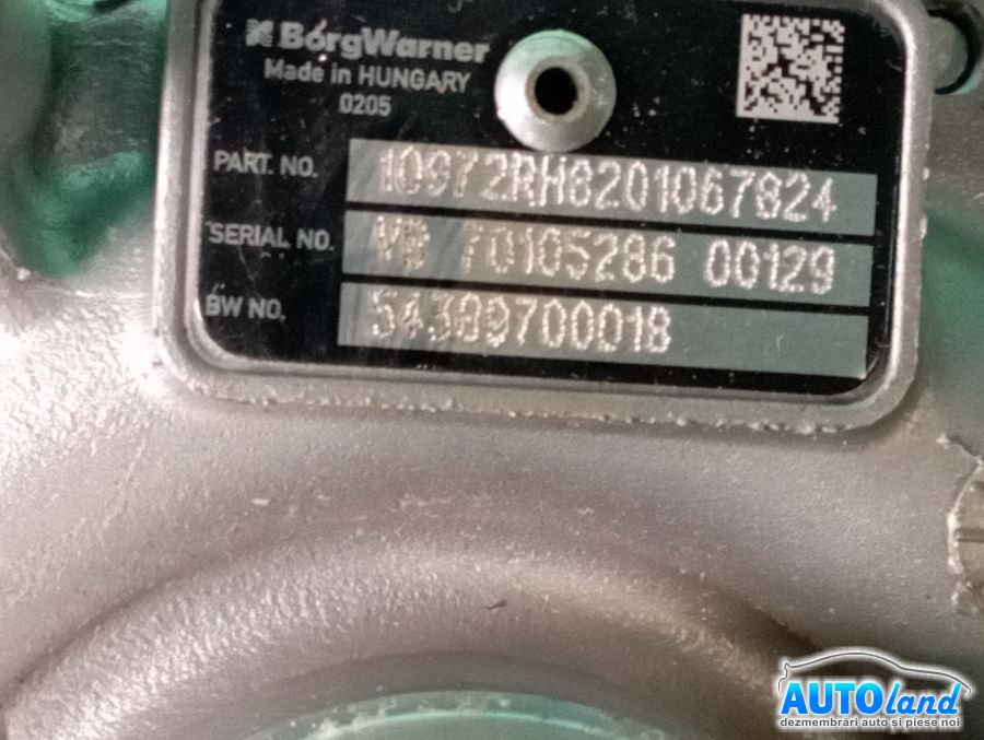 Turbo RENAULT MEGANE III Hatchback (BZ0/1_) 2008-2025 Cod 54389880018