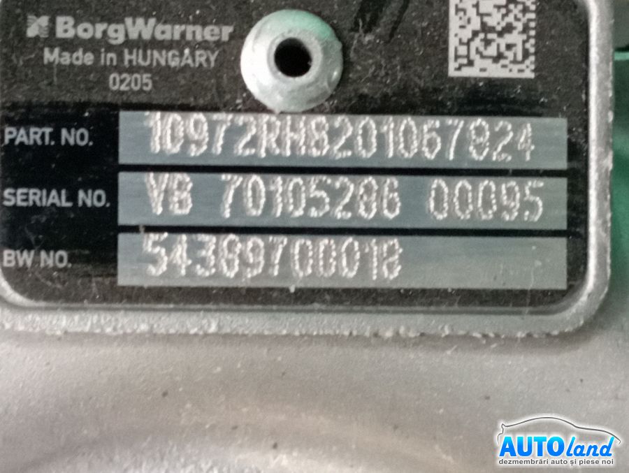 Turbo RENAULT MEGANE III Hatchback (BZ0/1_) 2008-2025 Cod 54389880018