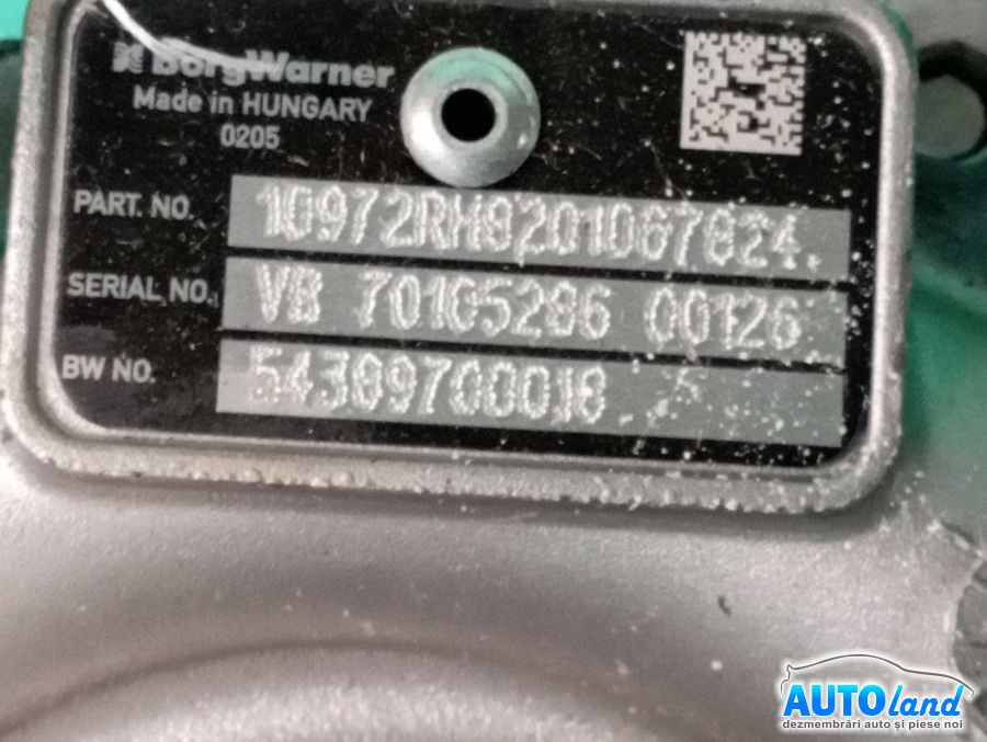 Turbo RENAULT MEGANE III Hatchback (BZ0/1_) 2008-2025 Cod 54389880018