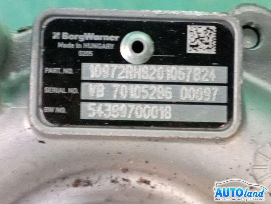 Turbo RENAULT MEGANE III Hatchback (BZ0/1_) 2008-2025 Cod 54389880018