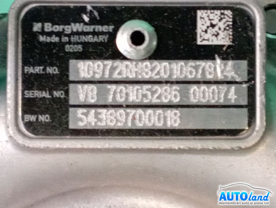 Turbo RENAULT TRAFIC III 2013-2025 Cod 54389880018