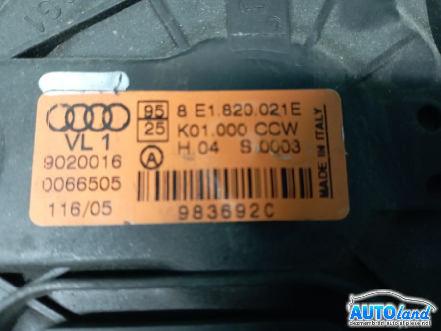 Aeroterma (Ventilator Habitaclu Incalzire) AUDI A4 (8EC) 2004-2008 Cod 8E1820021E 