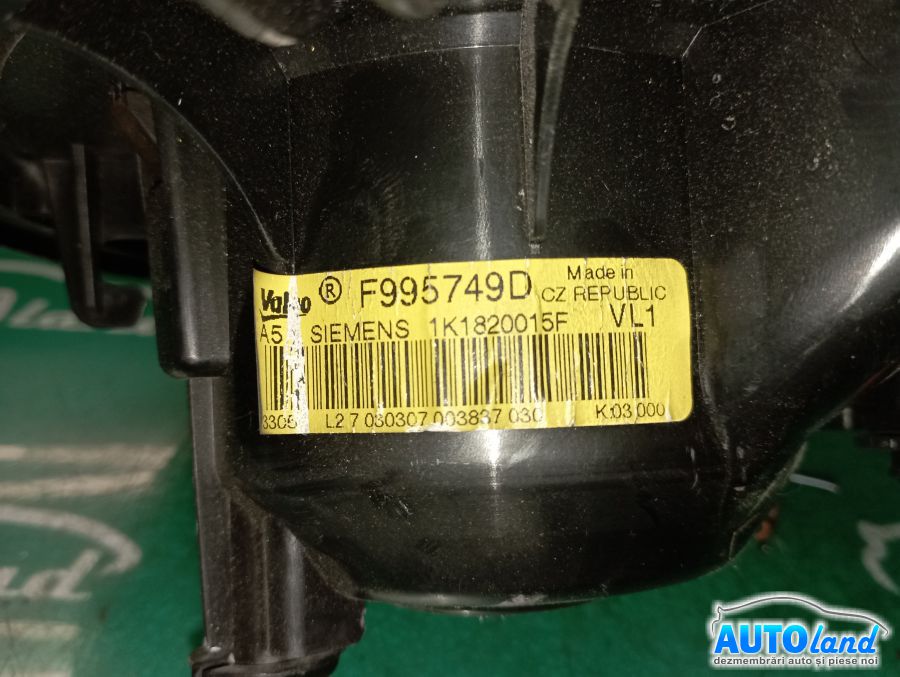 Aeroterma (Ventilator Habitaclu Incalzire) VOLKSWAGEN PASSAT (3C2) 2005-2025 Cod 1K1820015F 