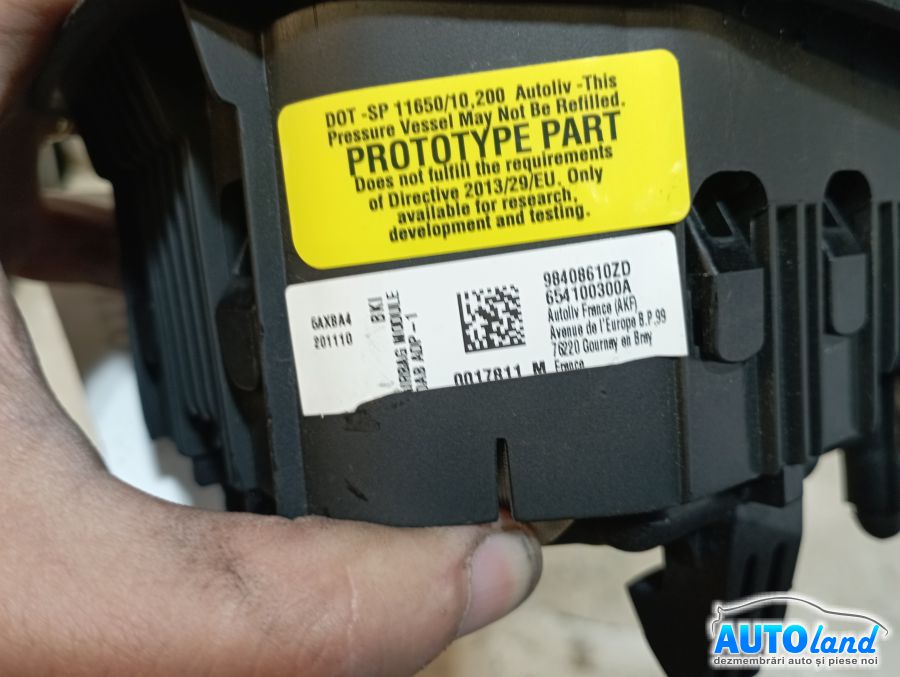 Airbag Sofer PEUGEOT 308 (4A_,4C_) 2007-2026 Cod 98408610ZD 