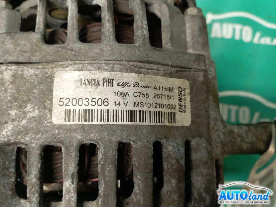 Alternator ALFA ROMEO 159 2005-2025 Cod 52003506 