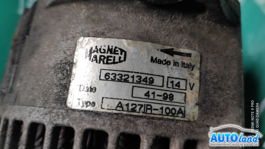 Alternator ALFA ROMEO SPIDER (916S_) 1994-2005 Cod 63321349 
