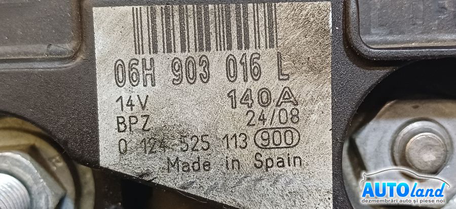 Alternator AUDI A4 (8K2) 2007-2026 Cod 06H903016L 