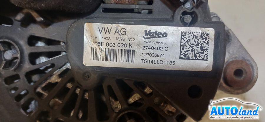 Alternator AUDI Q2 (facelift 2020) 2020-2026 Cod 05E903026K 