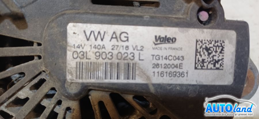 Alternator AUDI Q3 2011-2026 Cod 03L903023L 