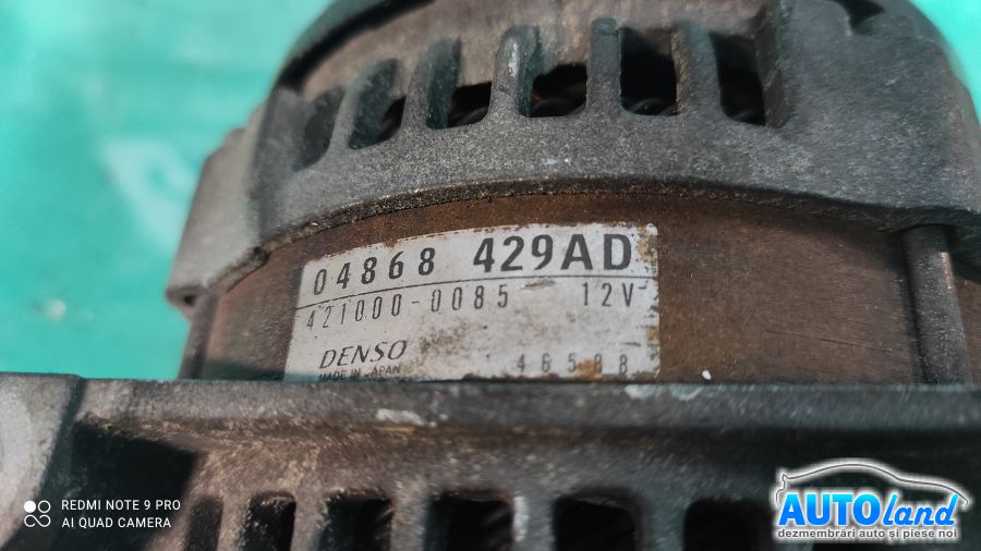 Alternator CHRYSLER VOYAGER IV 2000-2008 Cod 4210000085 