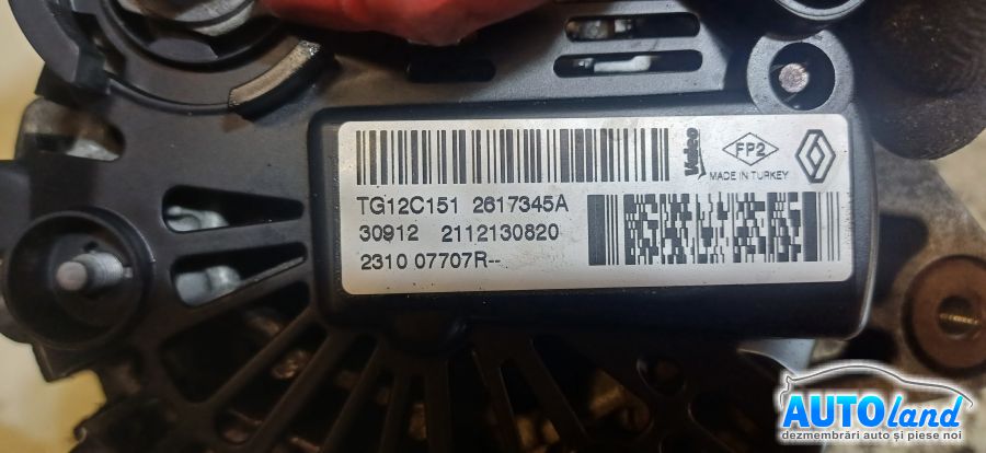 Alternator DACIA DUSTER 2010-2026 Cod 231007707R 