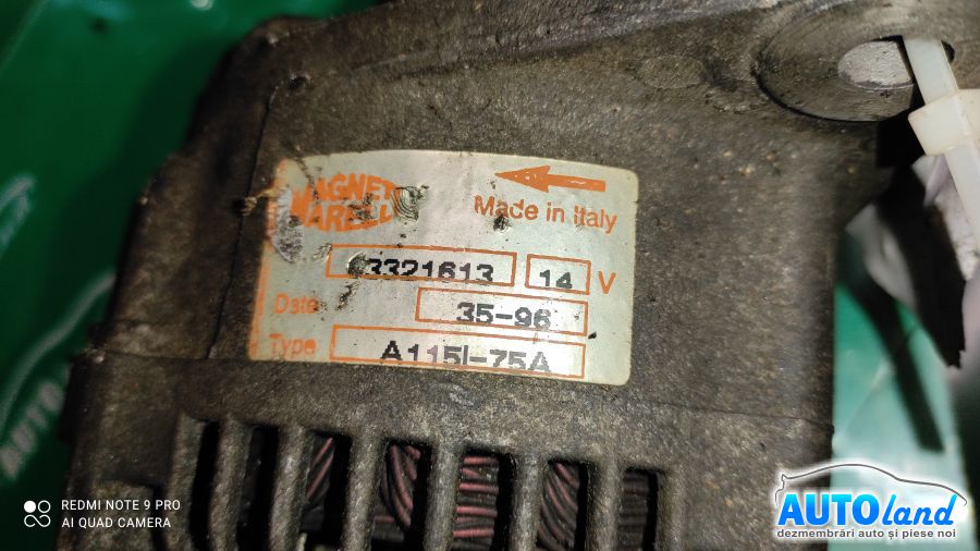 Alternator FIAT BRAVO I (182) hatchback 1995-2001 Cod 63321613 