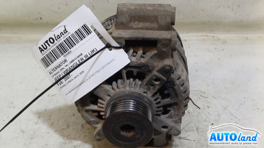 Alternator JEEP WRANGLER III (JK) 2007-2025 Cod 04801338AB 