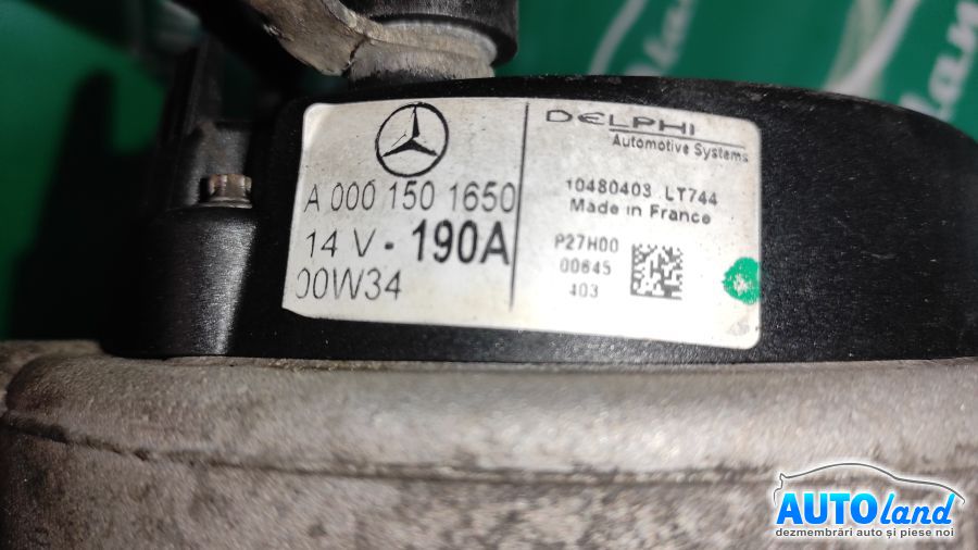 Alternator MERCEDES-BENZ C-CLASS (W203) 2000-2025 Cod A0001501650 