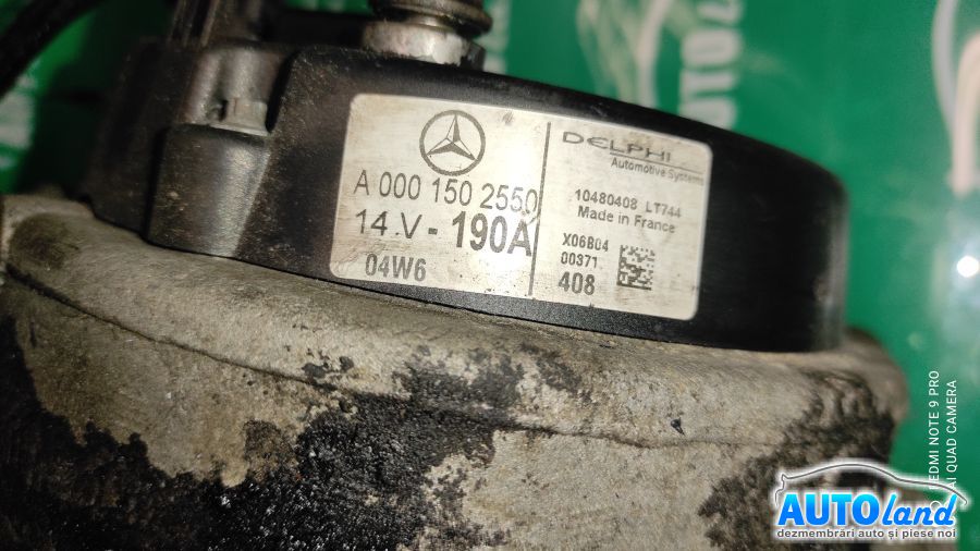 Alternator MERCEDES-BENZ C-CLASS (W203) 2000-2026 Cod A0001502550 