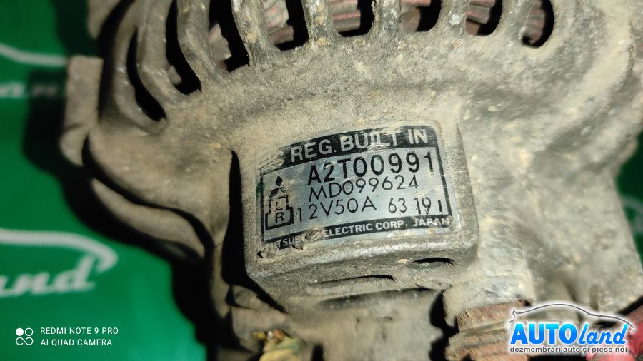 Alternator MITSUBISHI COLT III (C5_A) 1988-1992 Cod A2T00991 