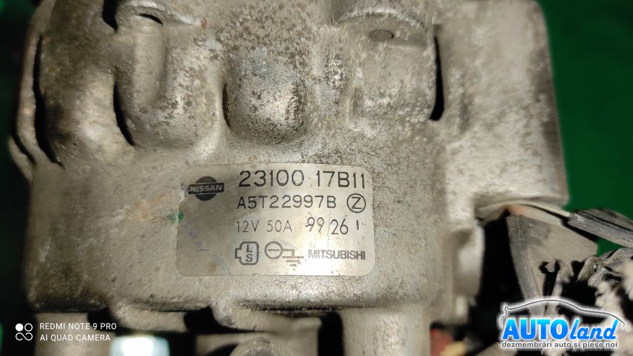 Alternator NISSAN MICRA I (K10) 1982-1992 Cod 2310017B11 