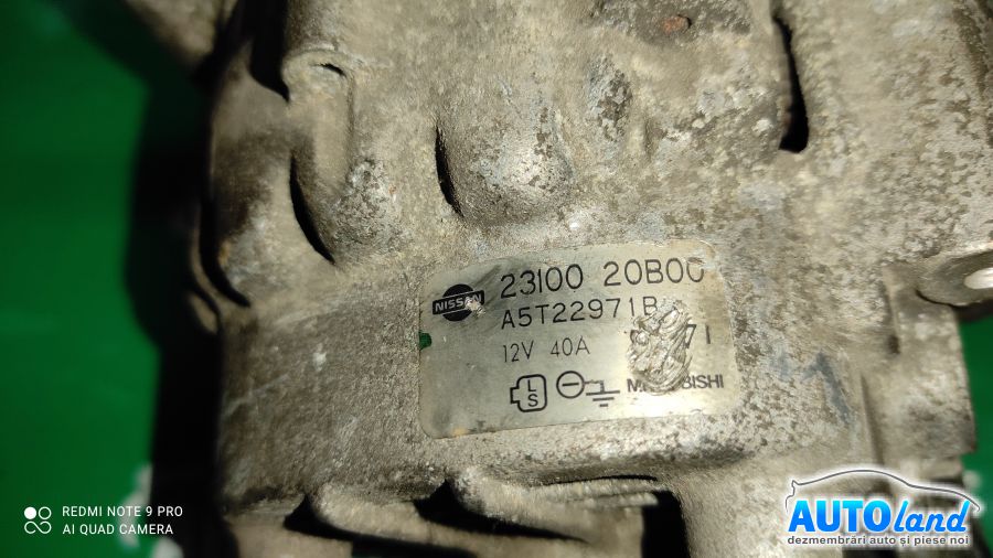 Alternator NISSAN MICRA I (K10) 1982-1992 Cod A5T22971B 