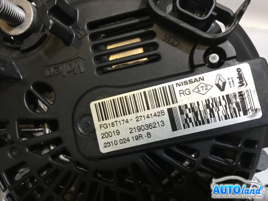 Alternator NISSAN QASHQAI (J10,JJ10) 2007-2025 Cod 231002419R 