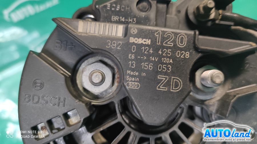 Alternator OPEL ASTRA G hatchback (F48_,F08_) 1998-2009 Cod 0124425028 