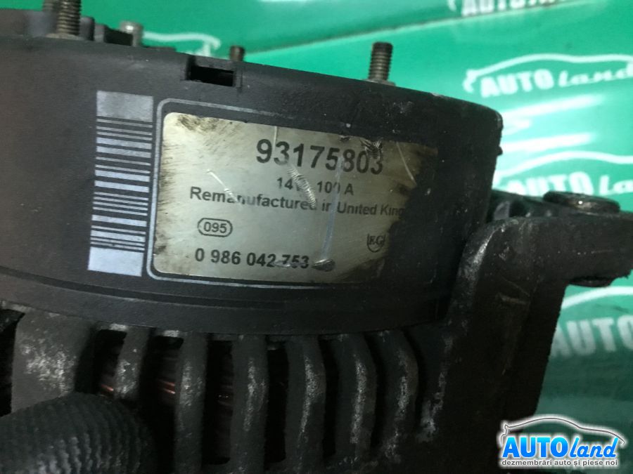 Alternator OPEL ASTRA G hatchback (F48_,F08_) 1998-2009 Cod 93175803 