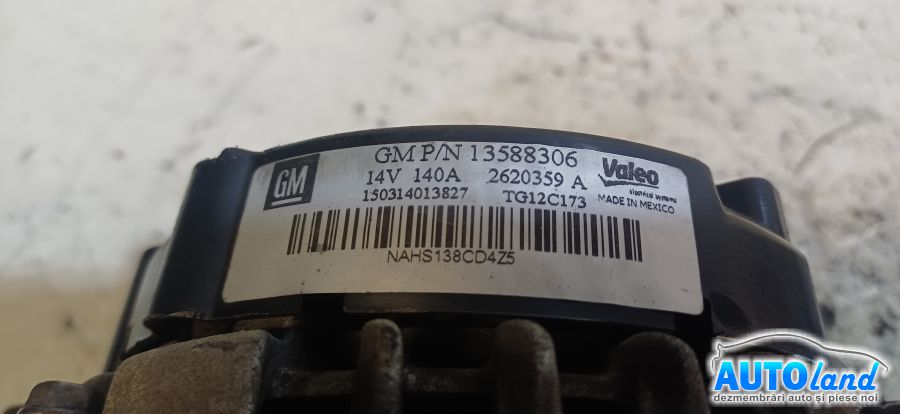 Alternator OPEL INSIGNIA 2008-2026 Cod 13588306 