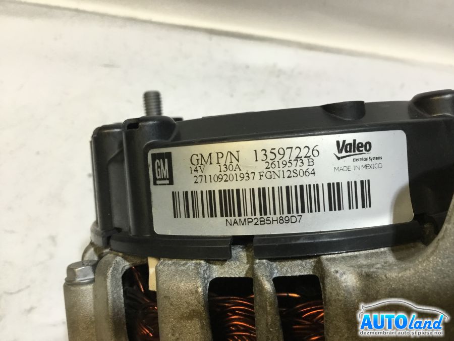 Alternator OPEL Mokka X 2016-2019 Cod 13597226 