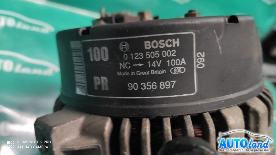 Alternator OPEL VECTRA B (36_) 1995-2002 Cod 0123505002 