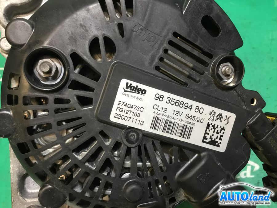 Alternator PEUGEOT 208 2012-2025 Cod 9835689480 