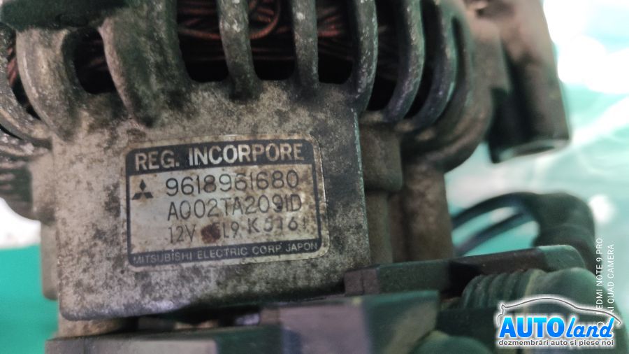 Alternator PEUGEOT 406 (8B) 1995-2004 Cod 9618961680 