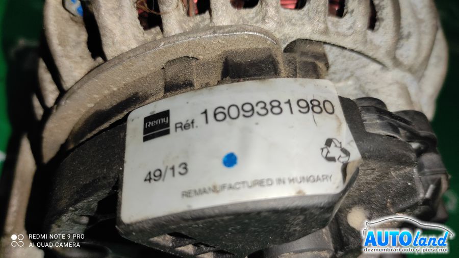Alternator PEUGEOT 407 (6D_) 2004-2025 Cod 1609381980 
