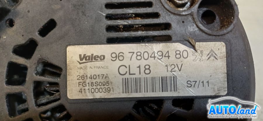 Alternator PEUGEOT 508 2010-2026 Cod 9678049480 