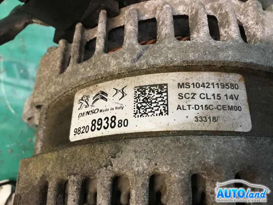 Alternator PEUGEOT 508 2010-2025 Cod 9820893880 