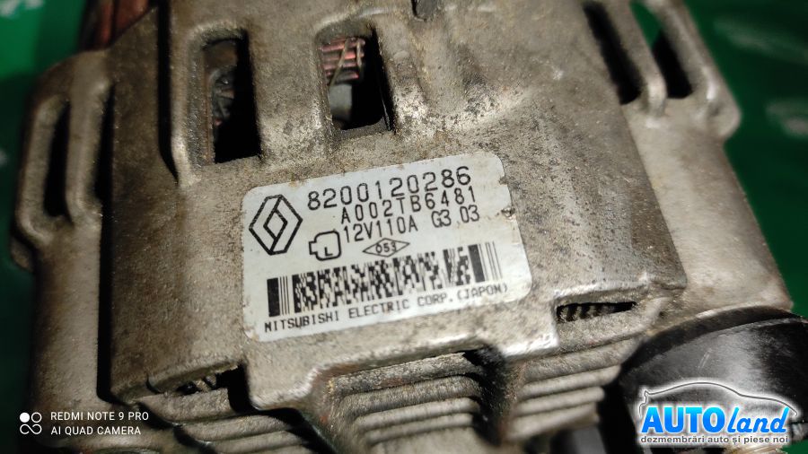 Alternator RENAULT KANGOO (KC0/1_) 1997-2025 Cod 8200120286 