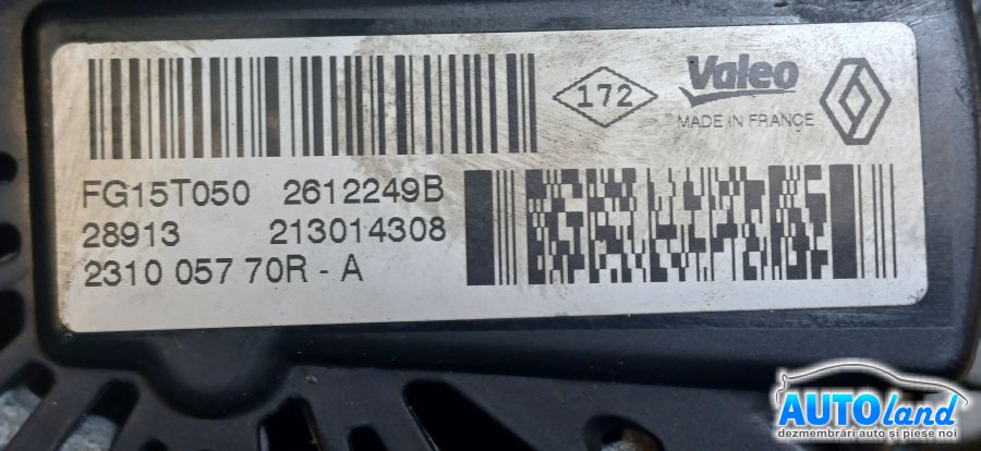 Alternator RENAULT SCENIC III (JZ0/1_) 2009-2025 Cod 231005770R 