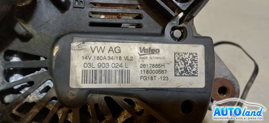 Alternator VOLKSWAGEN Caddy IV 2015-2020 Cod 03L903024L 