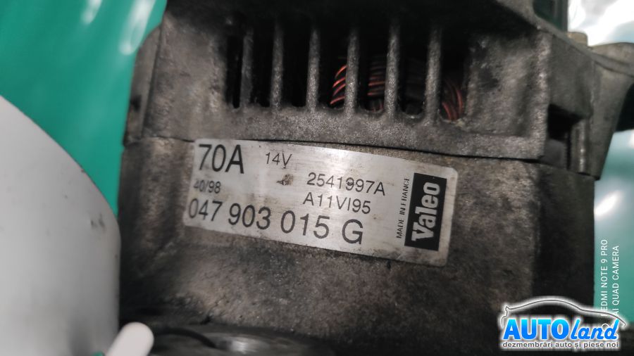 Alternator VOLKSWAGEN GOLF IV (1J1) 1997-2005 Cod 047903015G 