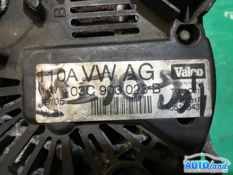Alternator VOLKSWAGEN GOLF V (1K1) 2003-2025 Cod 03C903028B 