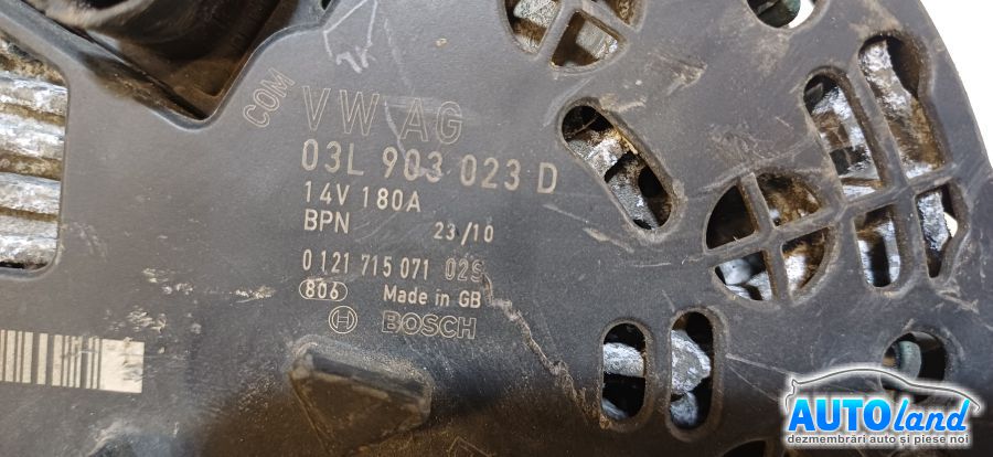 Alternator VOLKSWAGEN PASSAT (3AA,B7) 2011-2026 Cod 03L903023D 