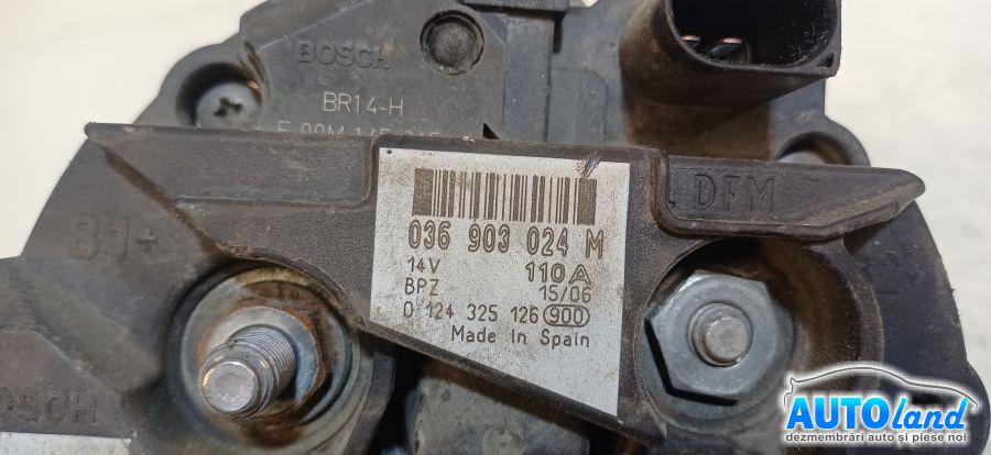 Alternator VOLKSWAGEN POLO (6R_) 2009-2026 Cod 036903024M 