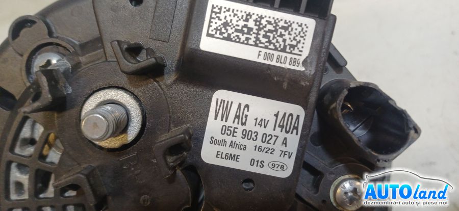 Alternator VOLKSWAGEN Polo (AW_ facelift 2021) 2021-2026 Cod 05E903027A 